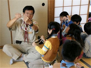 ビーバー隊ロープ訓練