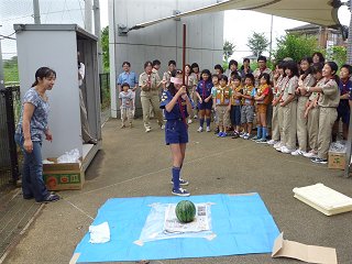 スイカ割り大会