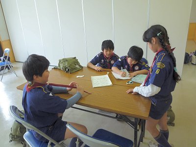 カブ隊スタンツ練習
