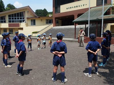 キャンプ開所式