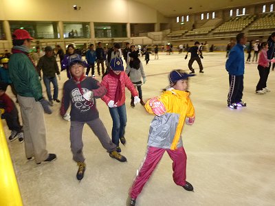 颯爽と滑走中