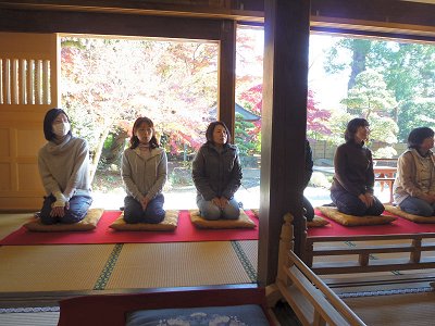 保護者の座禅