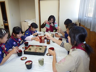 お蕎麦をいただく