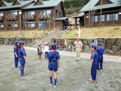 春キャンプ開所式 写真