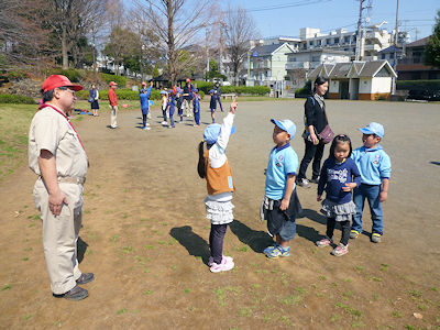 ビーバー隊訓練中 写真