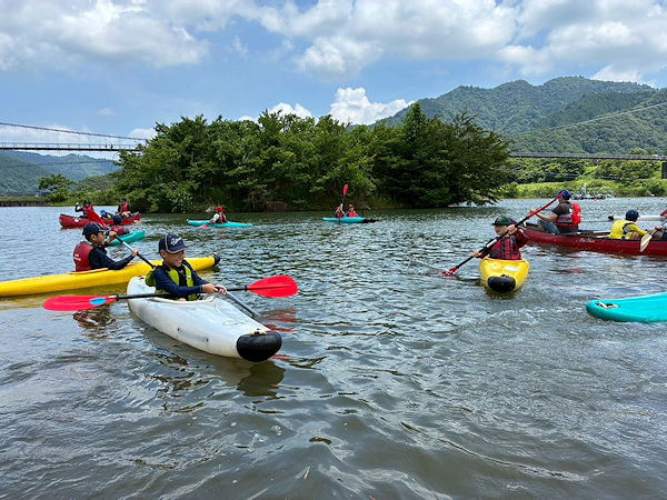 宮ヶ瀬湖でカヌー教室 7/13 写真